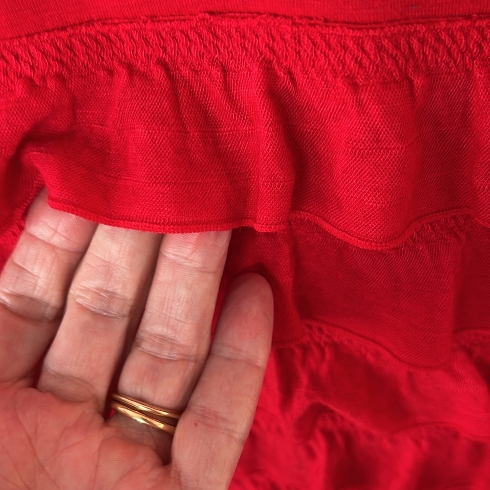 Cato Woman Red Tank Top With Ruffles In Front & Back Size 22/24 - Picture 4 of 10